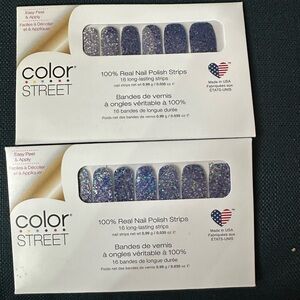 2 Color Street Mardi Gras Nail Polish Strips